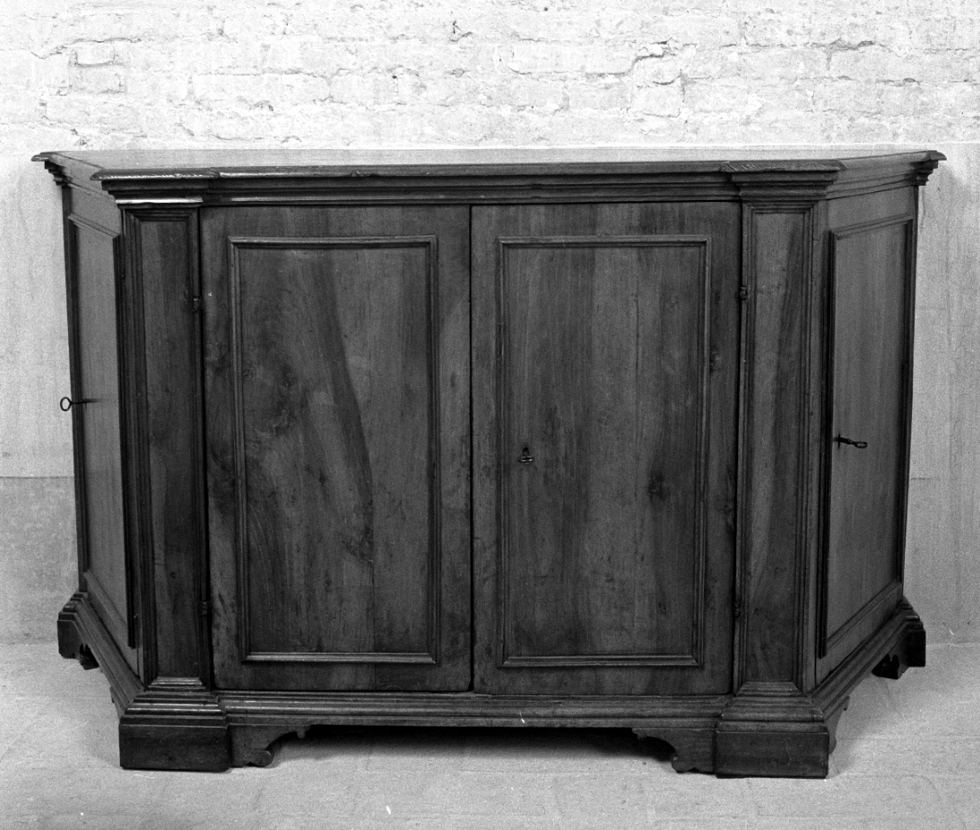 credenza - manifattura romagnola (fine/inizio secc. XVII/ XVIII)