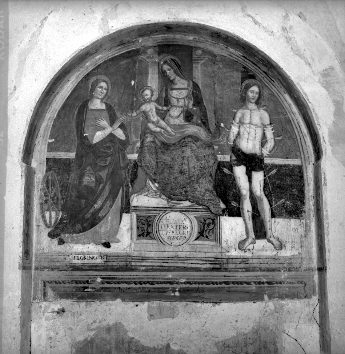 matrimonio mistico di Santa Caterina d'Alessandria (dipinto) - ambito umbro-marchigiano (inizio sec. XVI)