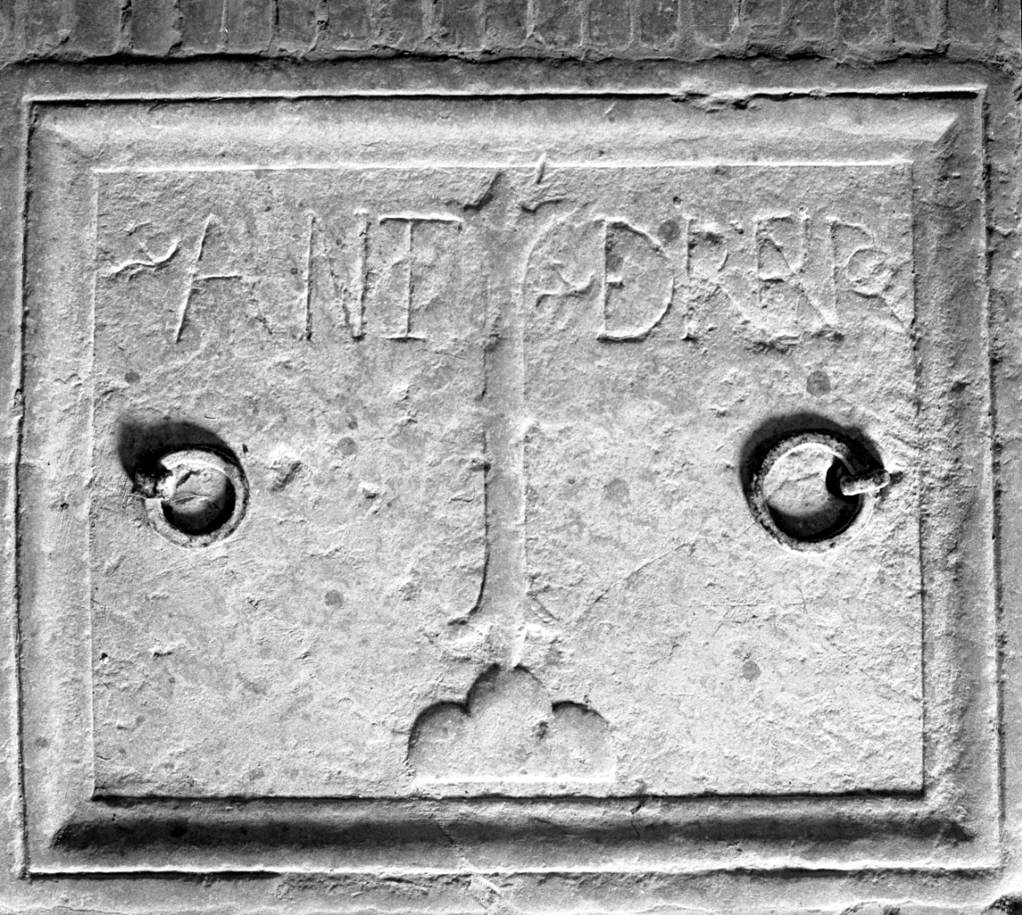 lastra tombale - manifattura romagnola (prima metà sec. XV)