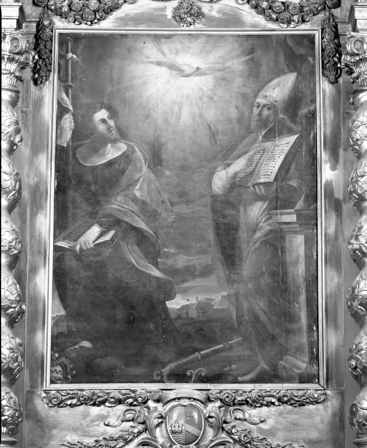 San Giacomo Maggiore Apostolo e San Severo, Santi (pala d'altare) di Mancini Giovanni (sec. XVII)