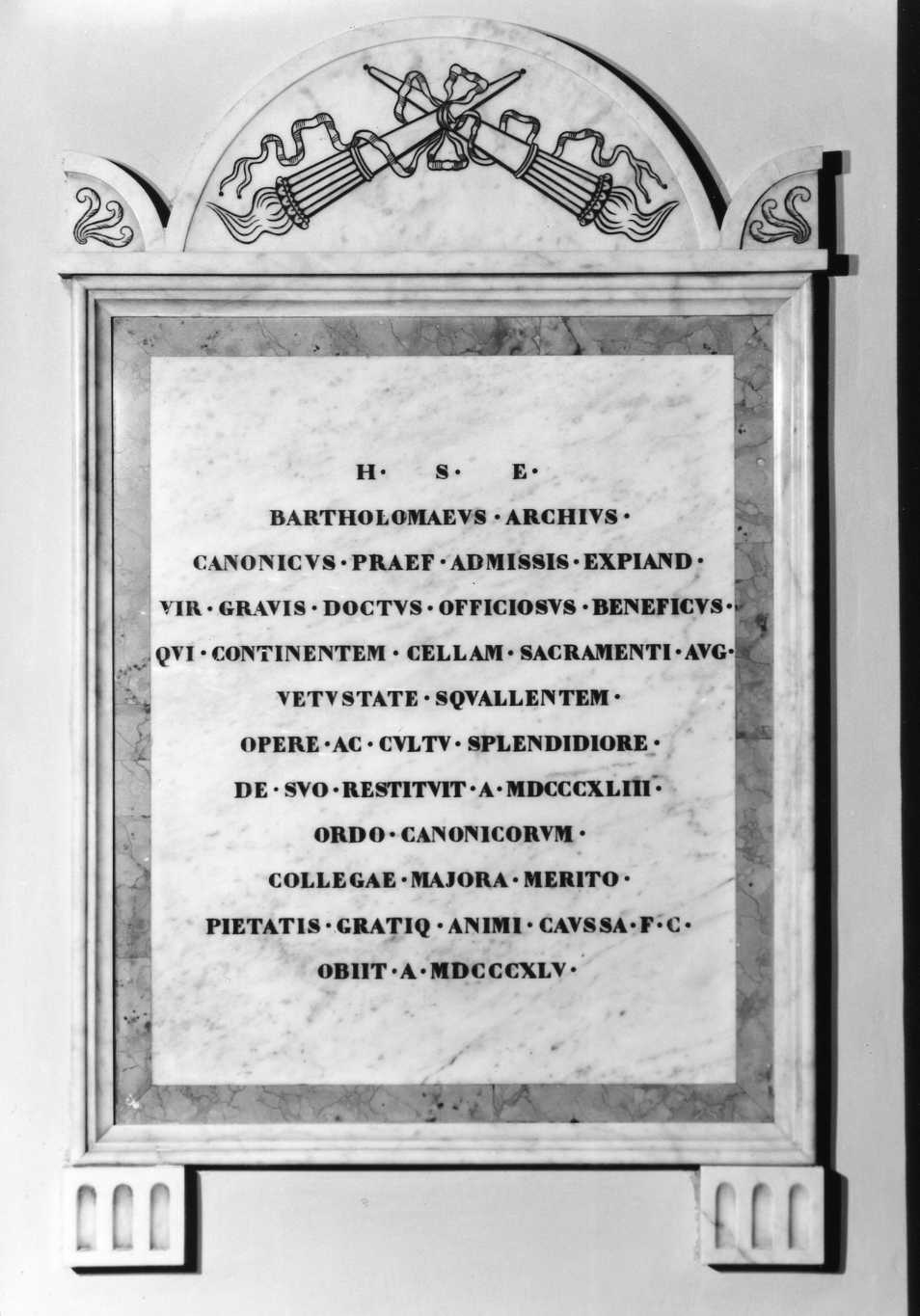 lapide commemorativa - bottega romagnola (sec. XIX)