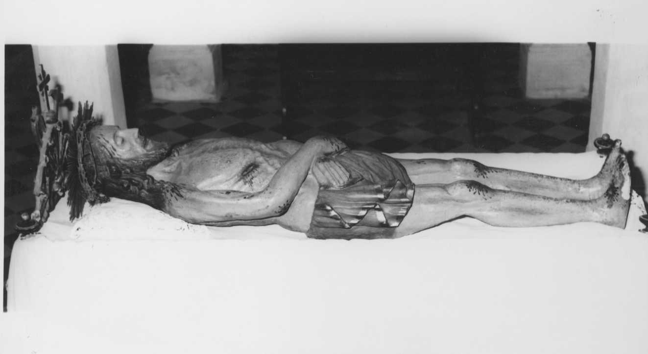 Cristo morto (scultura, elemento d'insieme) - ambito emiliano-romagnolo (sec. XVI)