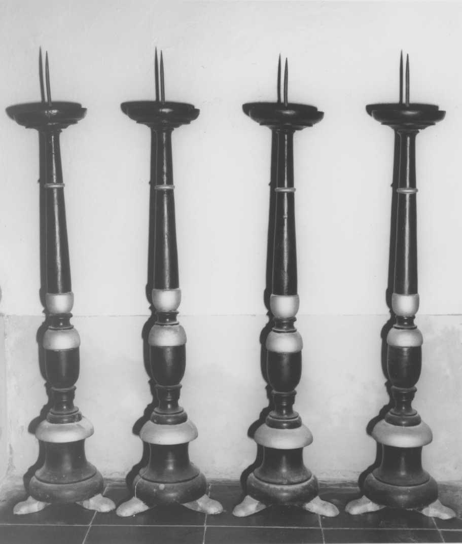 candeliere, serie - bottega toscana (prima metà sec. XIX)