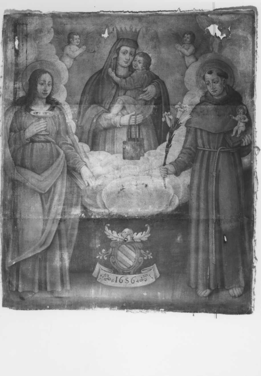 Madonna del Carmelo e santi (dipinto) - ambito romagnolo (sec. XVII)
