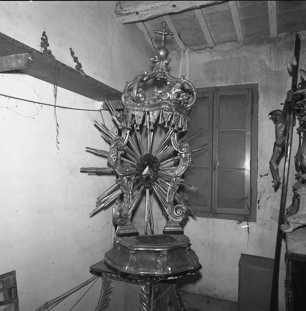 tronetto per esposizione eucaristica - bottega emiliano-romagnola (metà sec. XVIII)