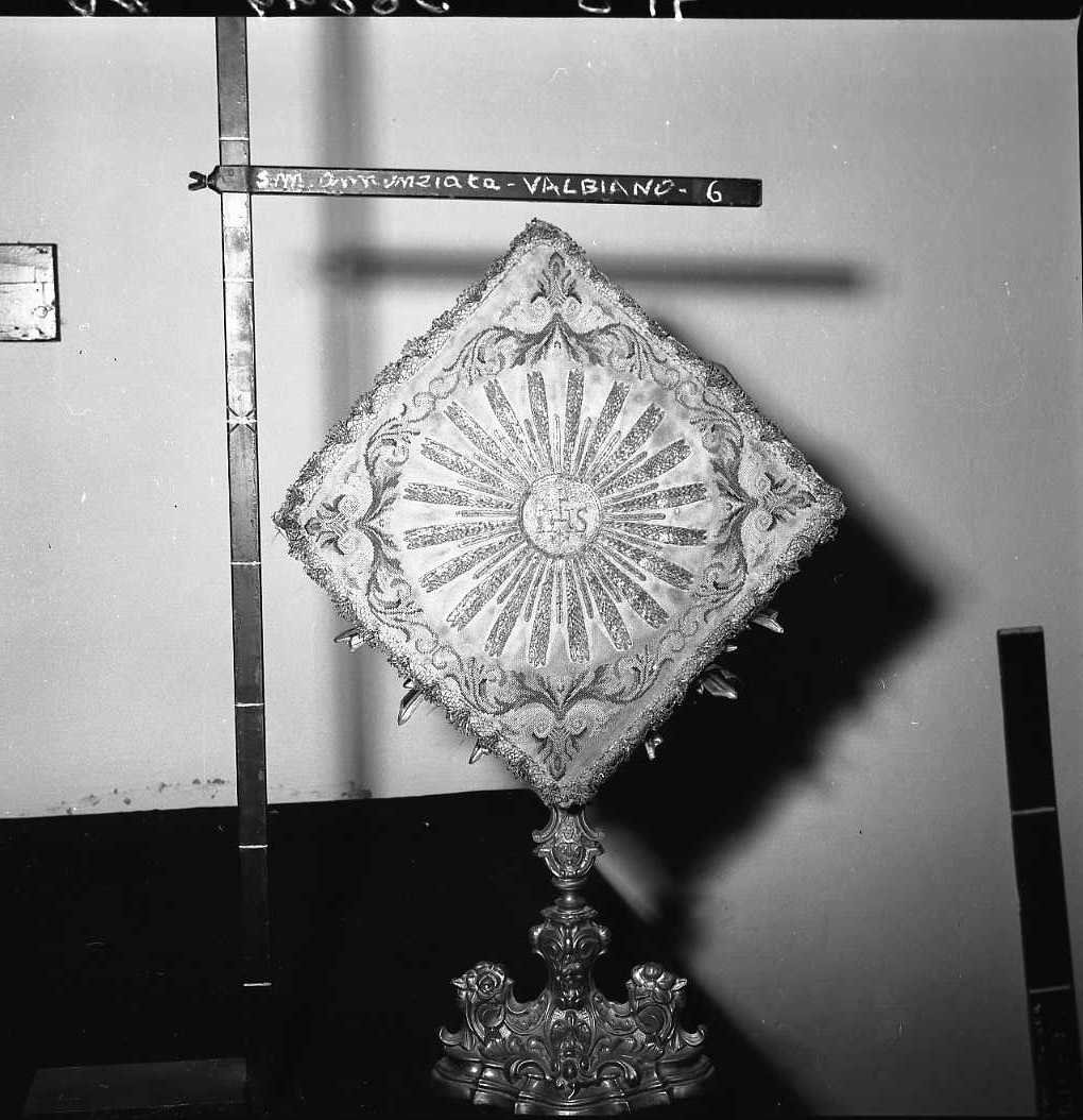 fodera di ostensorio - manifattura italiana (fine/inizio secc. XVIII/ XIX)