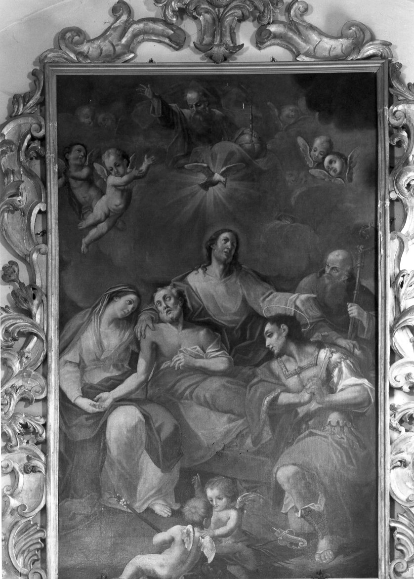 morte di San Giuseppe (pala d'altare) di Valbonesi Michele (sec. XVIII)