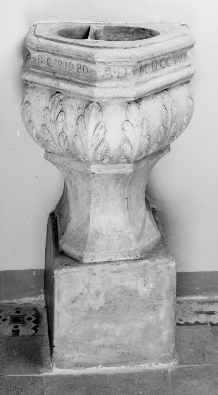 acquasantiera - manifattura emiliana (primo quarto sec. XVIII)