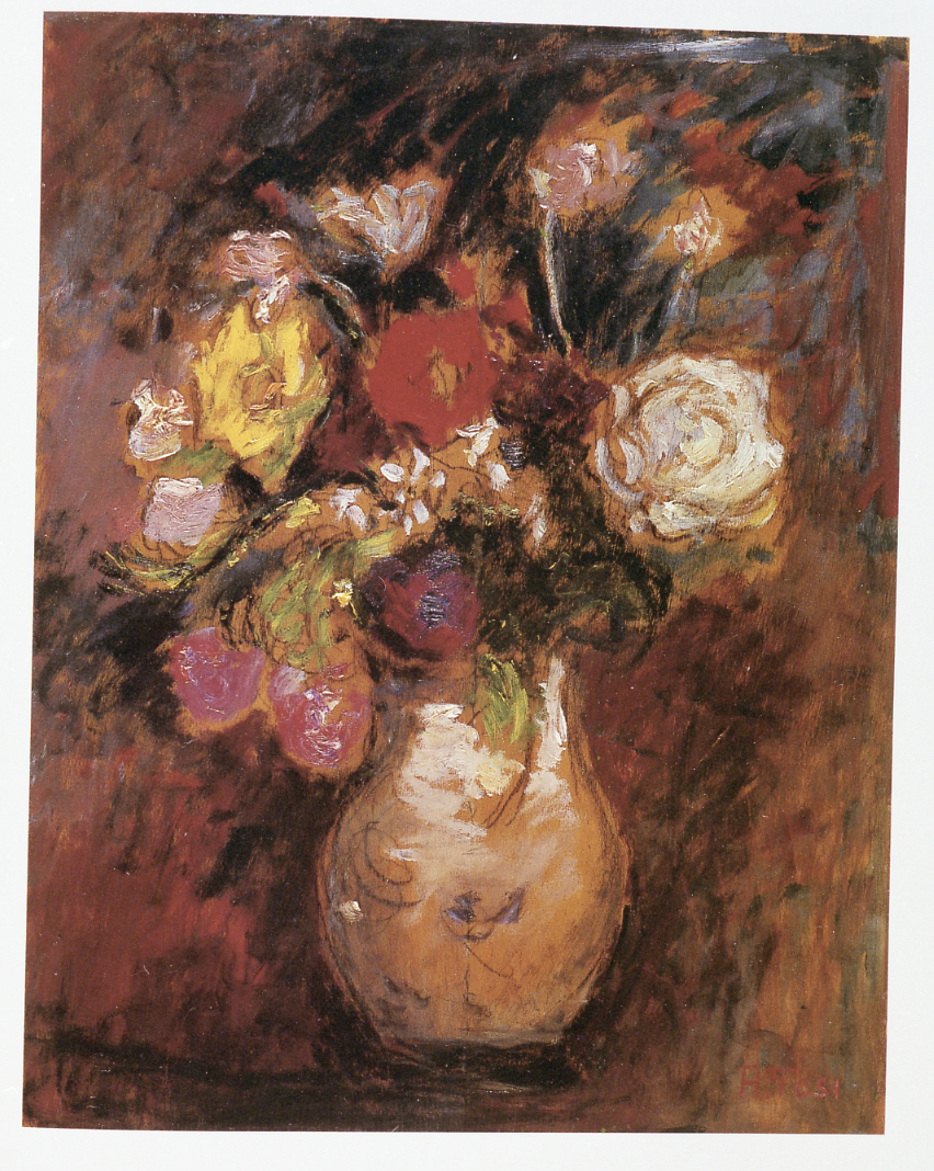 Fiori, vaso con fiori (dipinto) di Tosi Arturo (sec. XX)