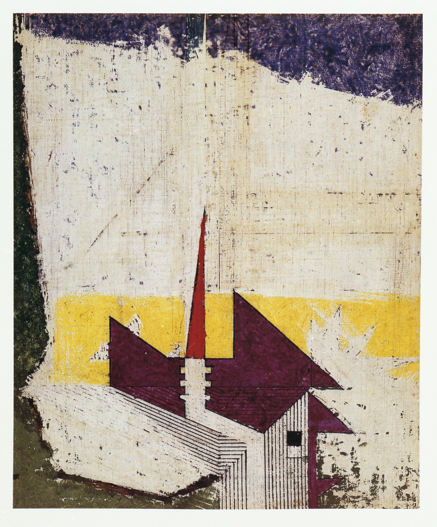 Assaggiare, composizione astratta (dipinto) di Licini Osvaldo (sec. XX)