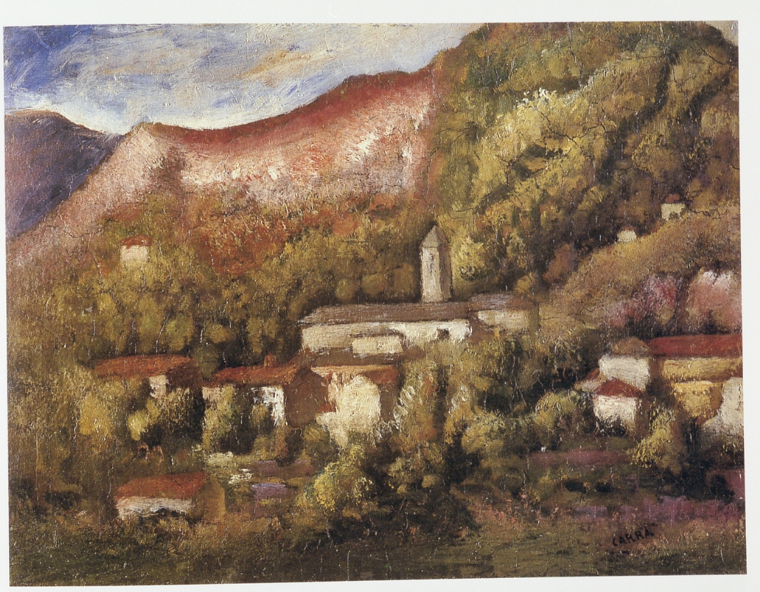 San Gaudenzio da Varallo, paesaggio (dipinto) di Carrà Carlo (sec. XX)