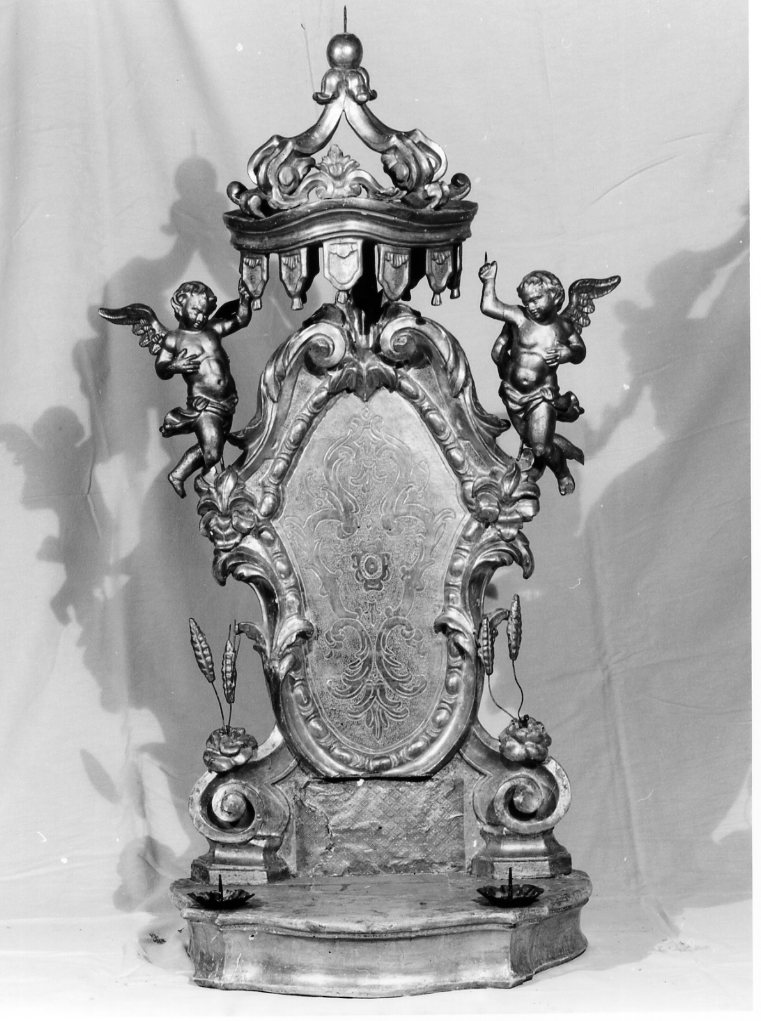 tronetto per esposizione eucaristica - manifattura romagnola (prima metà sec. XIX)