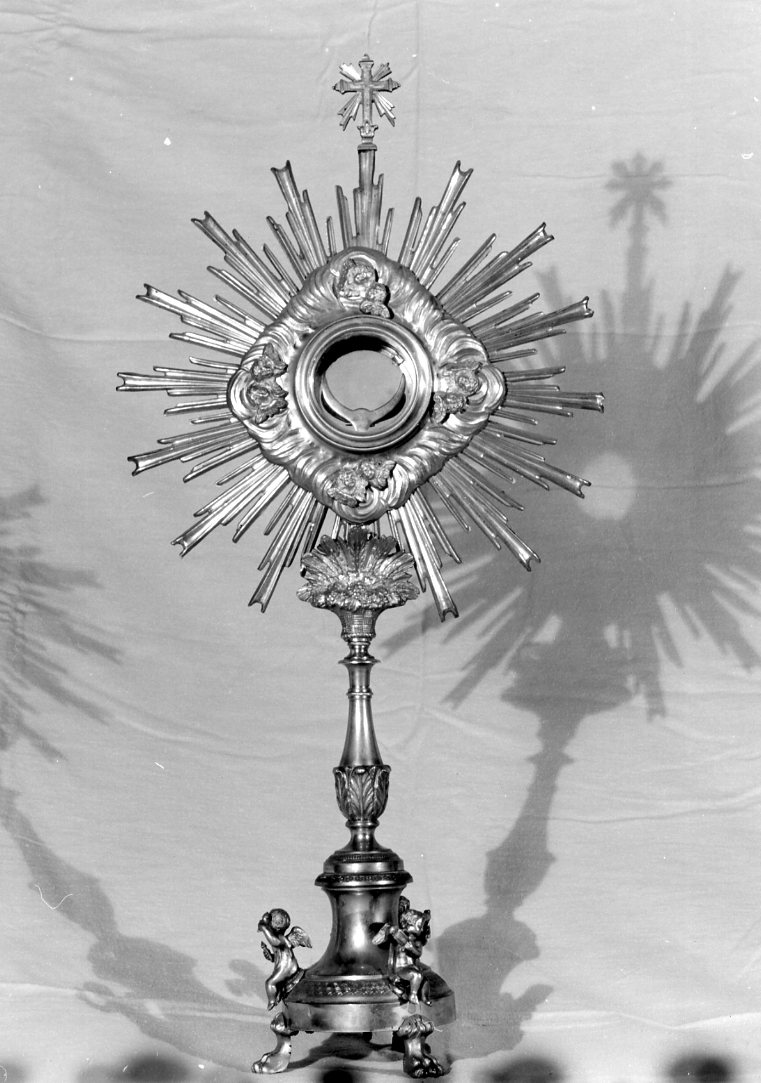 ostensorio - a raggiera - manifattura romagnola (seconda metà sec. XIX)