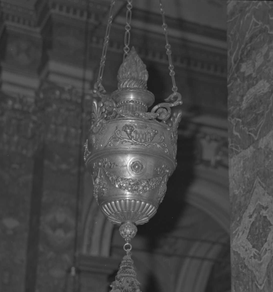 lampada pensile, serie - ambito romagnolo (seconda metà sec. XIX)