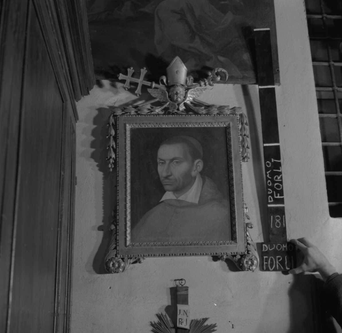 Ritratto di S. Carlo Borromeo, ritratto di ecclesiastico (dipinto) - ambito emiliano (seconda metà sec. XVII)