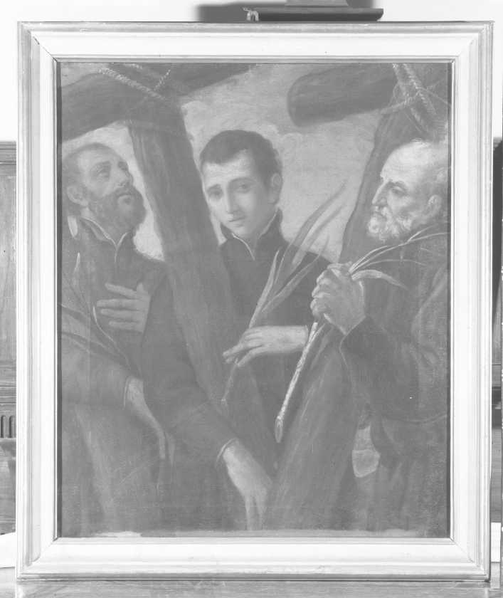 I tre martiri gesuiti del Giappone, martiri gesuiti (dipinto) di Gagliardi Pietro (attribuito) (prima metà sec. XIX)