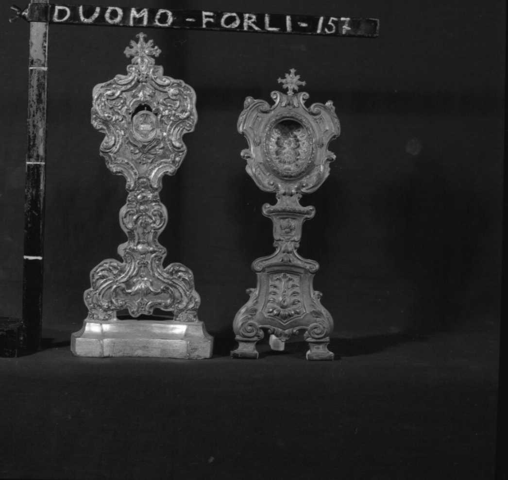 reliquiario, coppia - ambito emiliano (seconda metà sec. XIX)