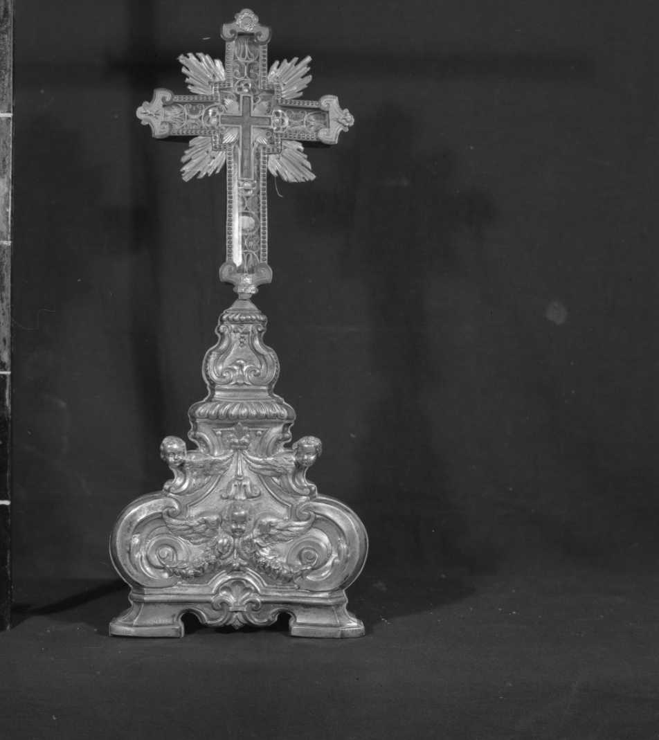 reliquiario - a croce - ambito emiliano (inizio sec. XIX)