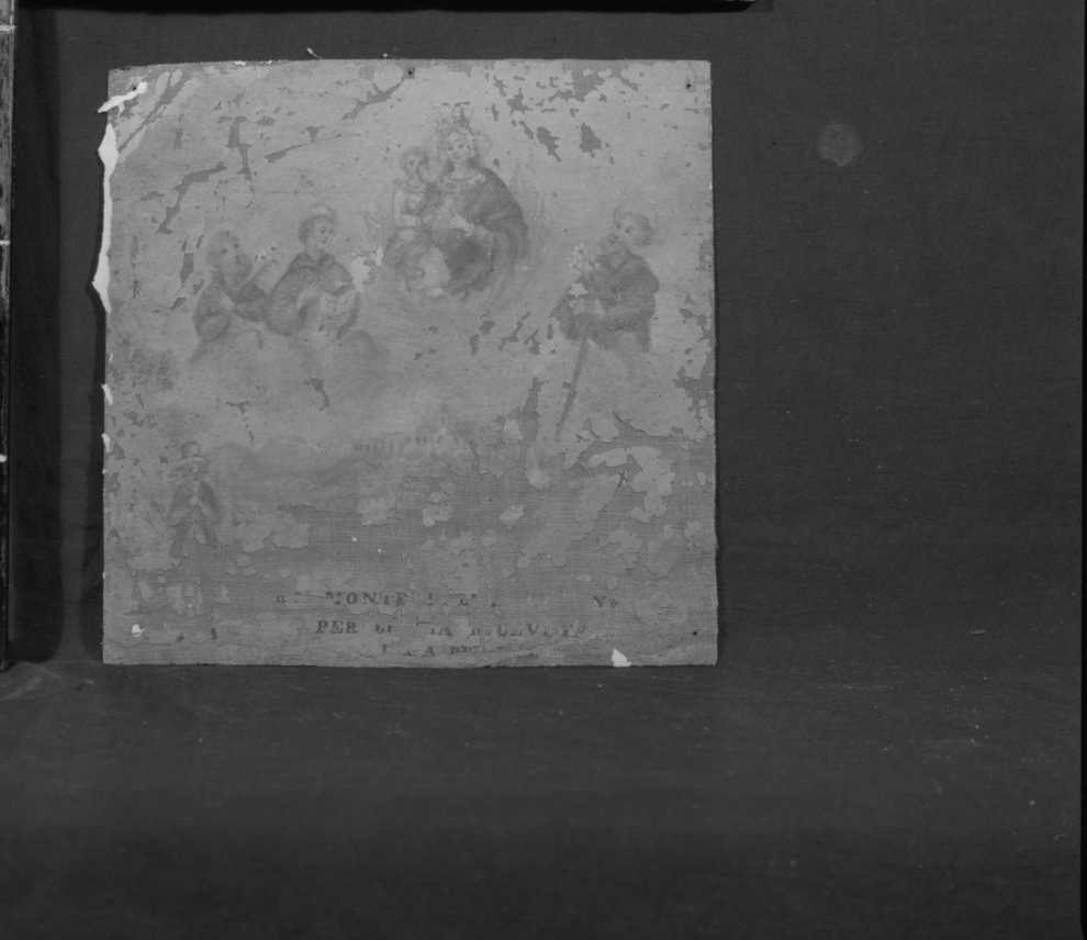 La Madonna del Fuoco, tre Santi e un devoto, Madonna del Fuoco e santi (dipinto) - ambito romagnolo (seconda metà sec. XVIII)