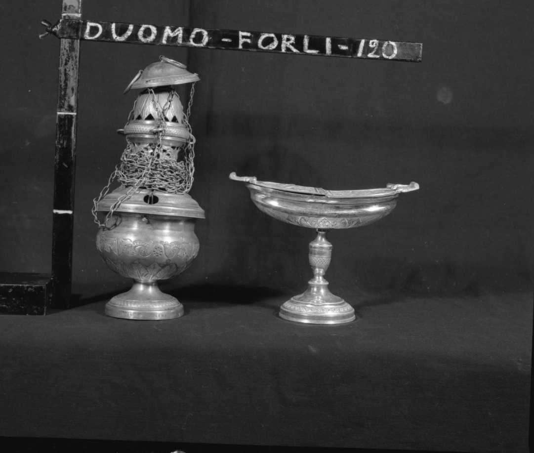 navicella portaincenso - ambito romagnolo (seconda metà sec. XIX)