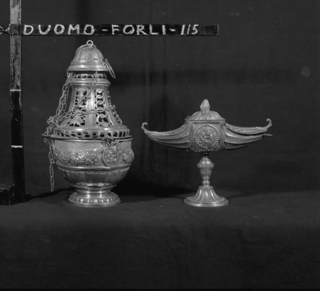 navicella portaincenso - ambito emiliano (primo quarto sec. XIX)