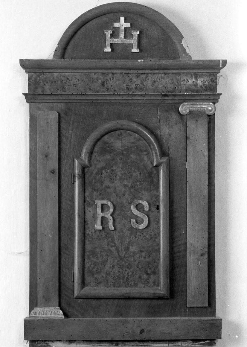 anta di armadietto per oli santi - manifattura romagnola (primo quarto sec. XX)