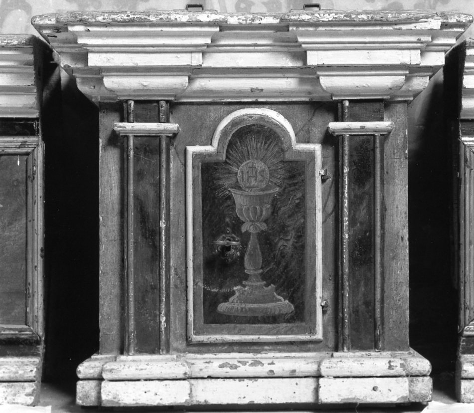 tabernacolo - a frontale architettonico - manifattura romagnola (seconda metà sec. XVIII)