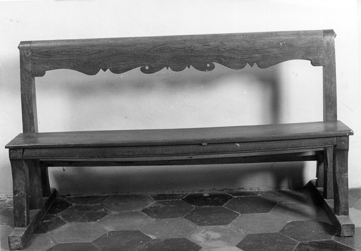 banco da chiesa - manifattura romagnola (fine/inizio secc. XIX/ XX)