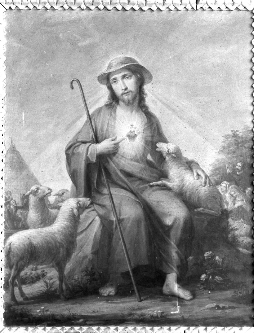 Cristo Buon Pastore (dipinto) di Gagliardi Pietro (sec. XIX)