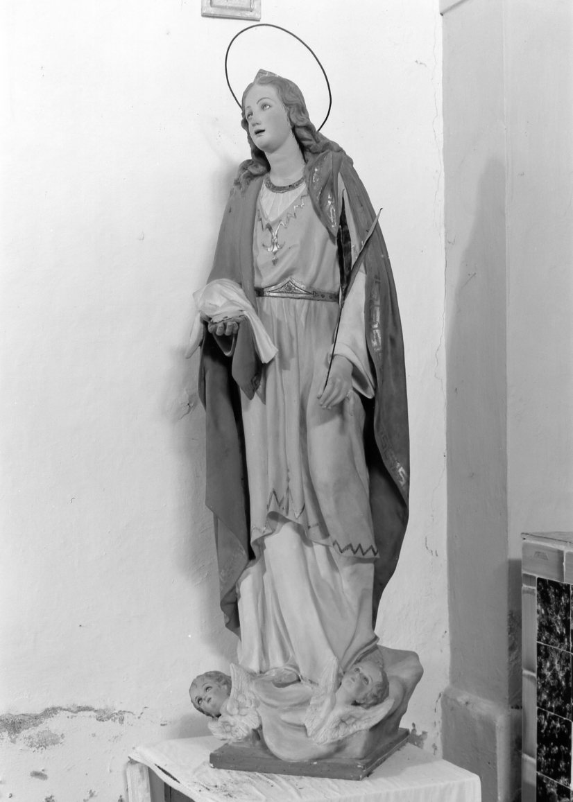 Sant'Agata e putti alati (statua) - ambito romagnolo (fine sec. XIX)