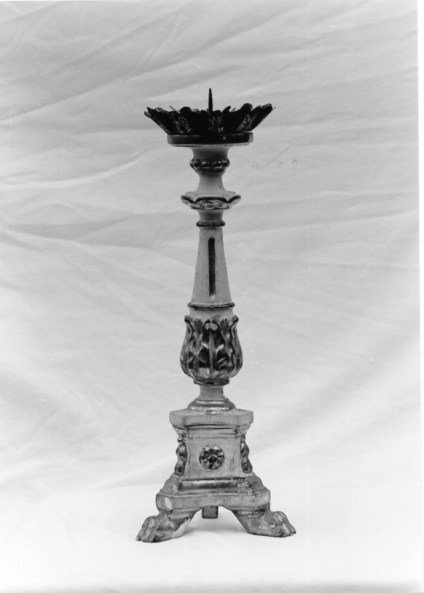 candeliere, insieme - manifattura tosco-romagnola (ultimo quarto sec. XVIII)