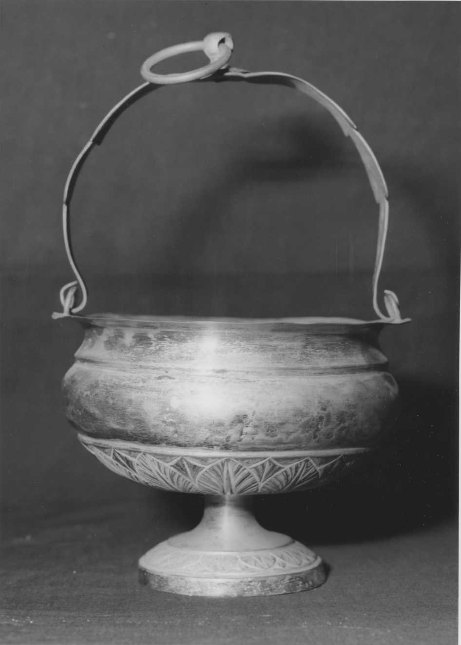 secchiello per l'acqua benedetta - bottega romagnola (sec. XIX)