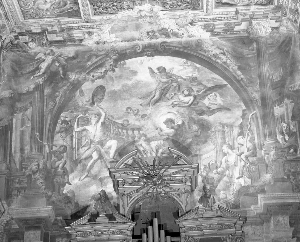 angeli musicanti (decorazione pittorica) di Ghedini Giuseppe Antonio, Facchinetti Giuseppe (sec. XVIII)