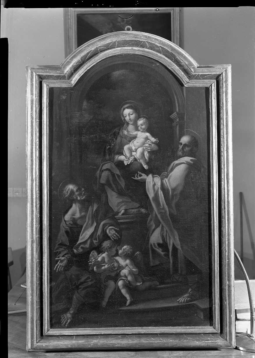 Madonna con Bambino e Santi (dipinto) di Puglieschi Antonio (fine/inizio secc. XVII/ XVIII)