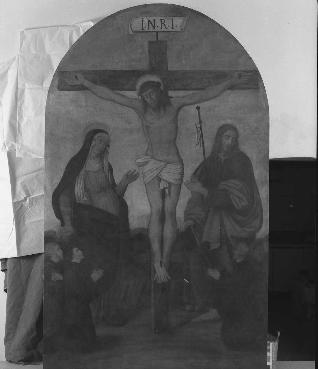 Crocefissione e Santi (dipinto) - ambito romagnolo (sec. XVI)