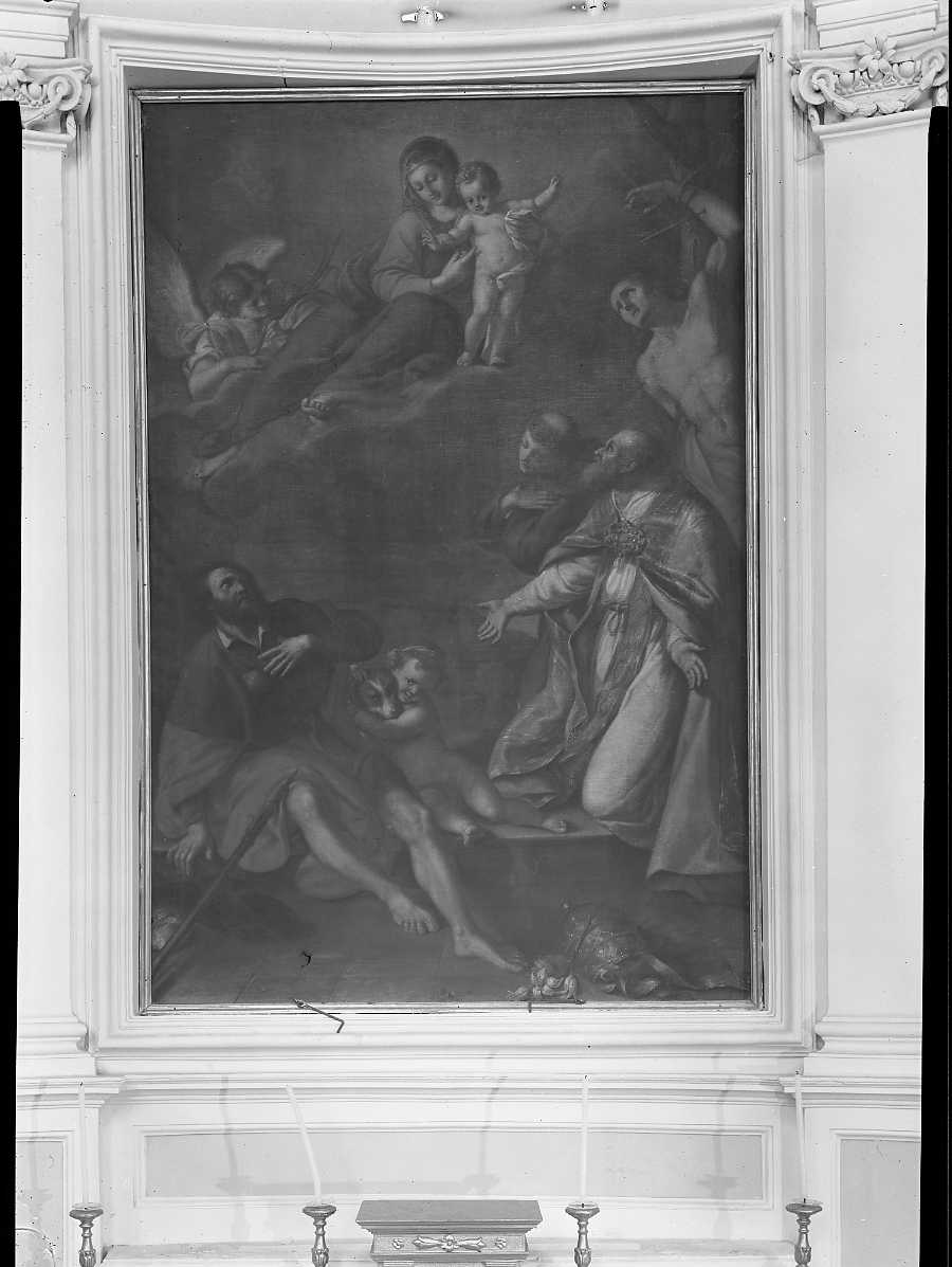 Madonna con Bambino e Santi (dipinto) di Soleri Brancaleoni Giuseppe (fine sec. XVIII)