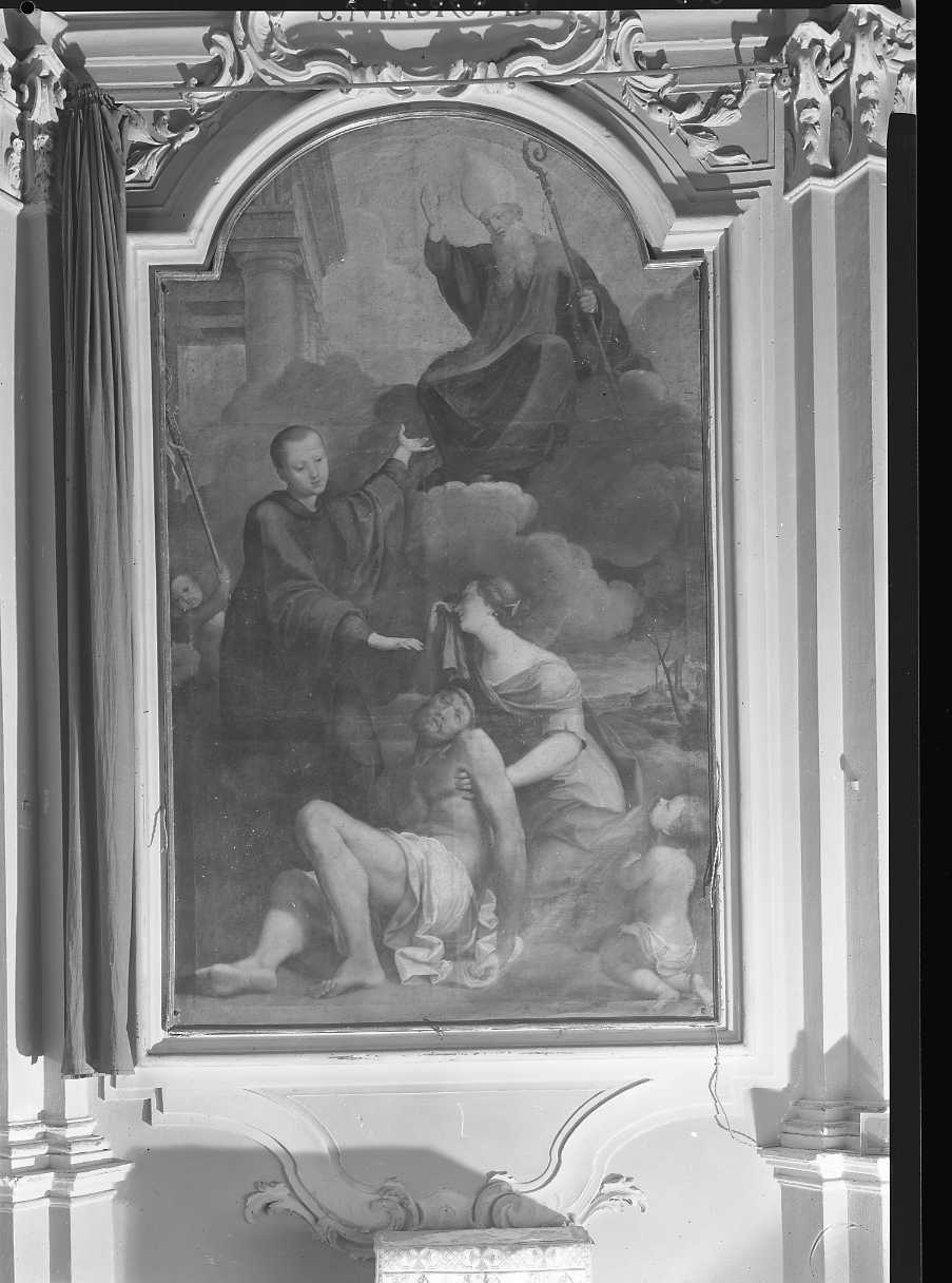 S. Benedetto e S. Mauro (dipinto) di Lazzarini Gian Andrea (sec. XVIII)