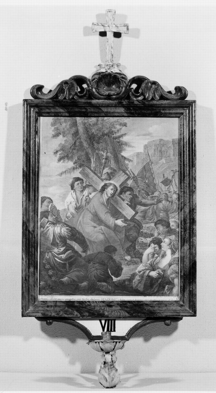 stazione VIII: Gesù consola le donne di Gerusalemme (incisione, elemento d'insieme) di Berardi Fabio, Marieschi Jacopo detto Jacopo di Paolo (sec. XVIII)