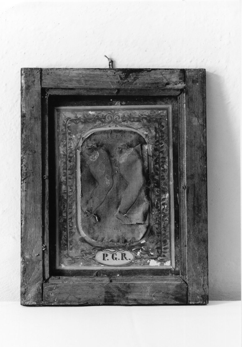 gambe, motivi decorativi vegetali e a volute (ex voto) - produzione romagnola (seconda metà sec. XIX)