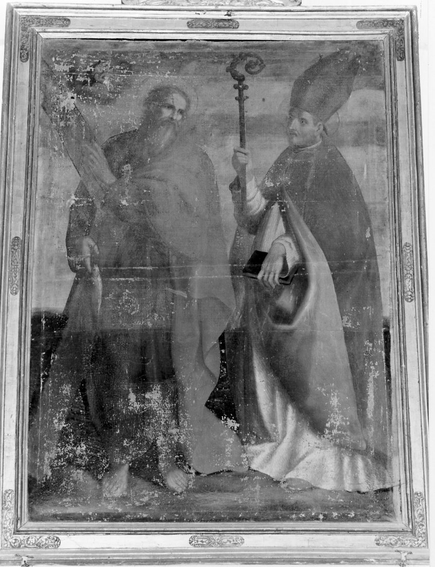 Sant'Andrea salva un vescovo dal peccato (dipinto) - ambito romagnolo (metà sec. XVIII)