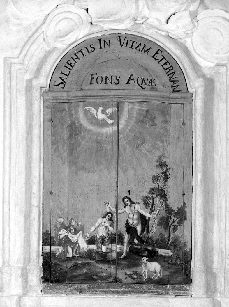 battesimo di Cristo (fonte battesimale) - bottega romagnola (seconda metà sec. XVIII)