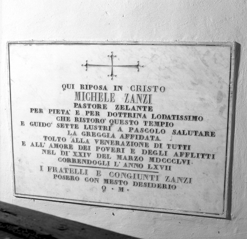 lapide tombale - bottega romagnola (sec. XIX)