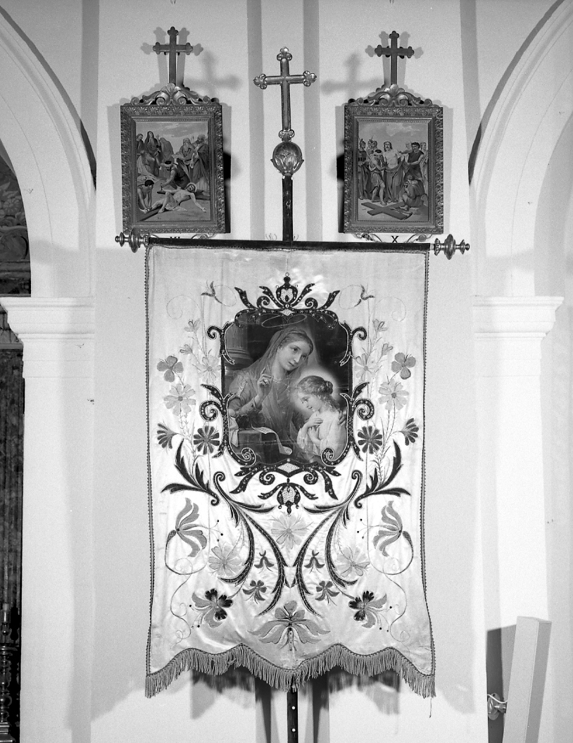 educazione di Maria Vergine (stendardo processionale) - manifattura romagnola (sec. XIX)