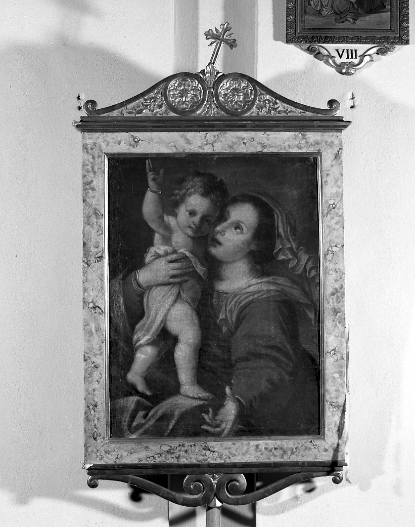 Madonna con Bambino (stendardo processionale) - bottega veneziana (sec. XVI, sec. XIX)