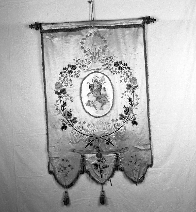 stendardo processionale - manifattura faentina (sec. XIX)