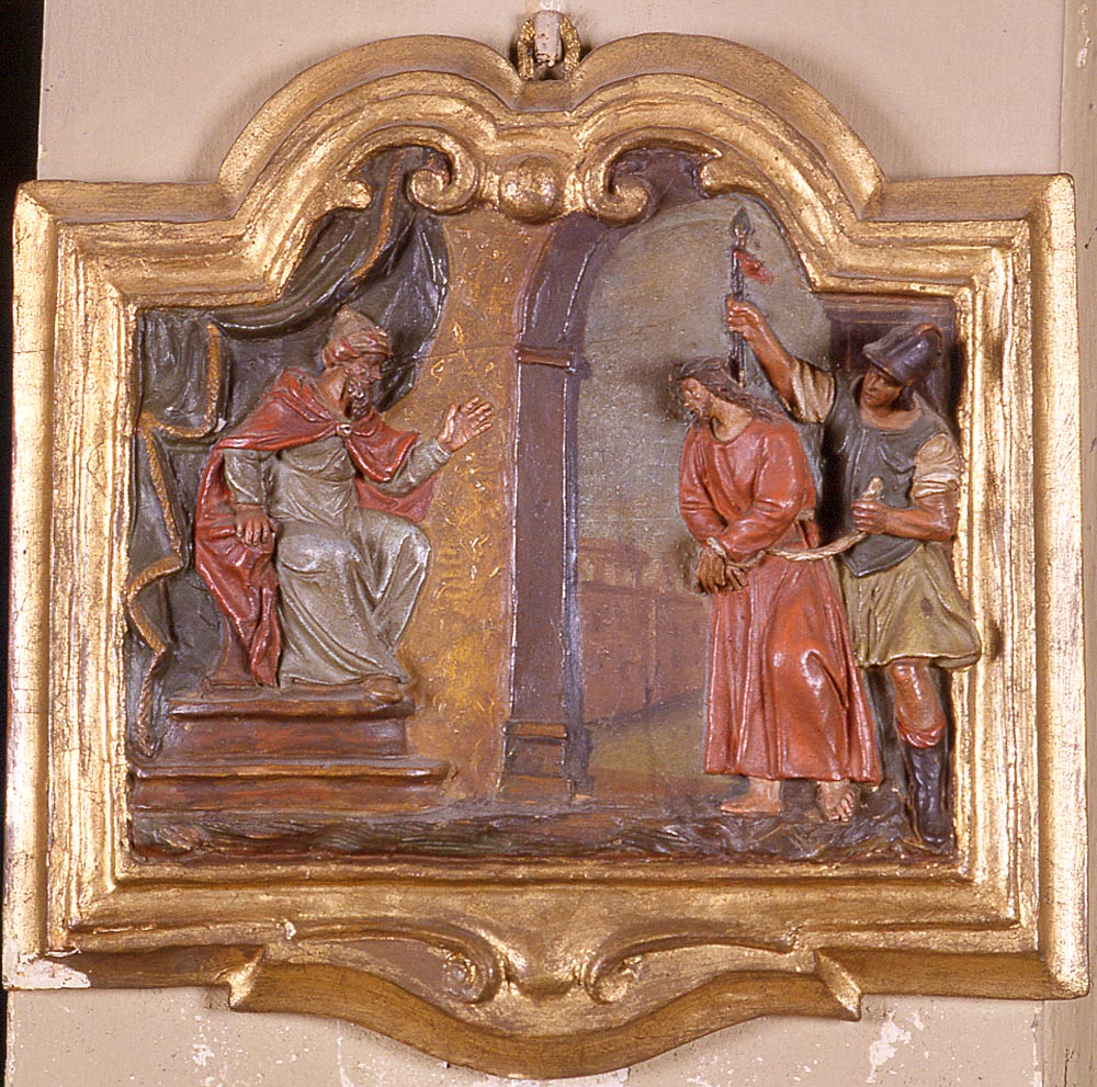 stazioni della Via Crucis (rilievo, insieme) di Tiazzi Cesare (sec. XVIII)