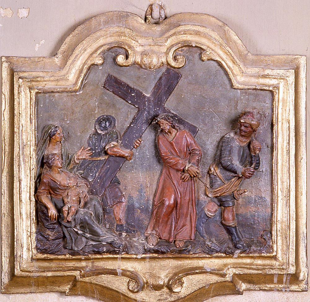 stazioni della Via Crucis (rilievo, insieme) di Tiazzi Cesare (sec. XVIII)