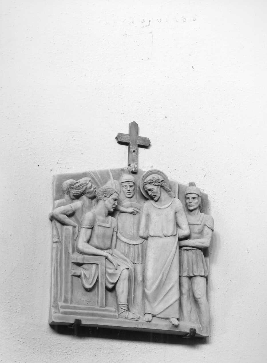 stazioni della via crucis (rilievo, ciclo) di Gatti Riccardo (sec. XX)