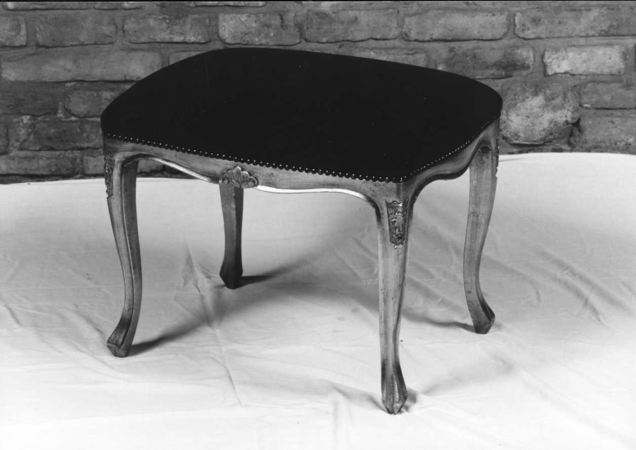 sgabello, elemento d'insieme - manifattura tosco-romagnola (seconda metà sec. XVIII)