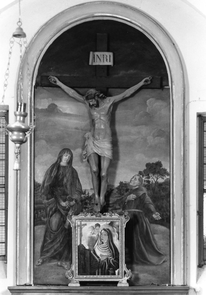 Madonna con frate (dipinto) di Centofanti Antonio (sec. XX)